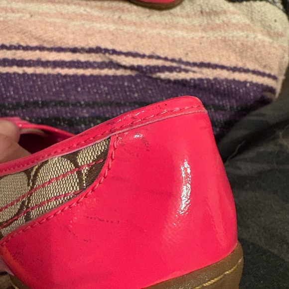 Coach Danni Women's Pink and Tan Flats size 7. - Picture 5 of 8